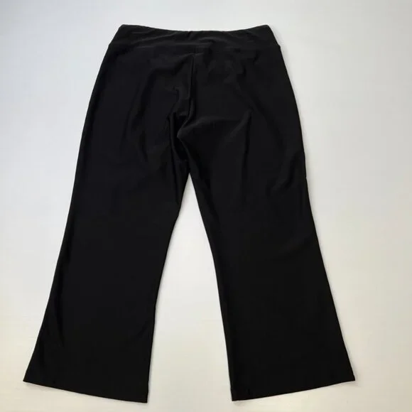 Vintage Nike Pant Women Medium Wide Leg Crop Swoosh 28x23 Gym Retro Y2K Core Ex - Picture 8 of 10